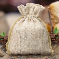 Burlap bag 6 x 8 cm - light natural Lavender pouches