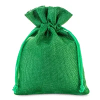10 pcs Burlap bags 12 x 15 cm - green 22 Burlap bags 12 x 15 cm - green Green bags