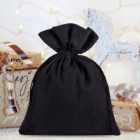 Cotton pouches 11 x 14 cm - black Interior decoration