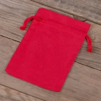 Cotton pouches 11 x 14 cm - red Women's Day