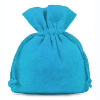 Cotton pouches 11 x 14 cm - turquoise Small bags 11x14 cm