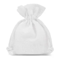 10 pcs Cotton pouches 11 x 14 cm - white 15 Cotton pouches 11 x 14 cm - white Small bags 11x14 cm