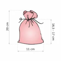 Cotton pouches 11 x 20 cm - red Women's Day