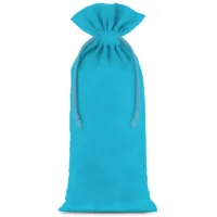 Cotton pouches 13 x 27 cm - turquoise Medium bags 13x27 cm