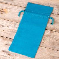 Cotton pouches 13 x 27 cm - turquoise Easter