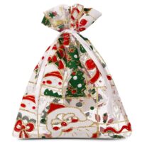 Organza bags 15 x 20 cm - Christmas / 5 Christmas bag