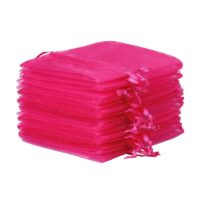 Organza bags 15 x 20 cm - fuchsia Valentine's Day