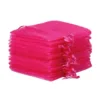 Organza bags 15 x 20 cm - fuchsia Valentine's Day