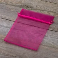 Organza bags 15 x 20 cm - fuchsia Easter