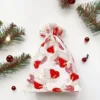 Organza bags 18 x 24 cm - Christmas Printed organza bags