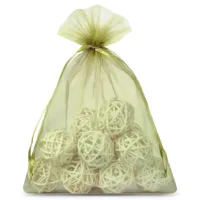 10 pcs Organza bags 18 x 24 cm - olive green 31 Organza bags 18 x 24 cm - olive green Fruit bags