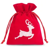 10 pcs Velvet pouches 10 x 13 - white deer 20 Velvet pouches 10 x 13 - white deer Velvet pouch