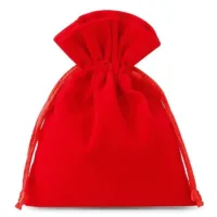 10 pcs Velvet pouches 11 x 14 cm - red 15 Velvet pouches 11 x 14 cm - red Small bags 11x14 cm