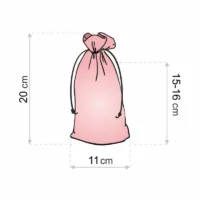 Velvet pouches 11 x 20 cm - black Black bags