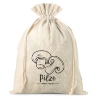 Bag like linen with printing 22 x 30 cm - for mushrooms Occasional bags