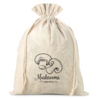 Bag like linen with printing 30 x 40 cm - for mushrooms Occasional bags