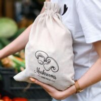 Bag like linen with printing 30 x 40 cm - for mushrooms Garden and domestic plants