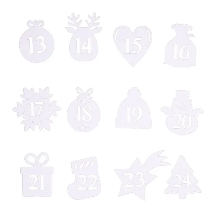 Self-adhesive numbers 1-24 - white MIX DIY – creative sets