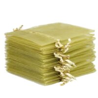 Organza bags 10 x 13 cm - olive green Small bags 10x13 cm