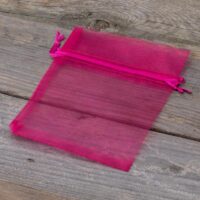 Organza bags 11 x 14 cm - fuchsia For children