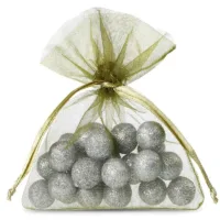 25 pcs Organza bags 11 x 14 cm - olive green 3 Organza bags 11 x 14 cm - olive green Wedding bags