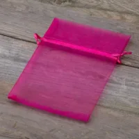 Organza bags 13 x 18 cm - fuchsia Valentine's Day