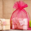 Organza bags 8 x 10 cm - fuchsia Wedding bags