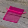Organza bags 8 x 10 cm - fuchsia For children