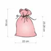 Burlap bag 22 x 30 cm - red / Christmas tree Jute Bags