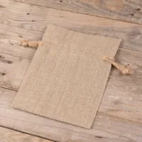Natural pure linen pouches 15 x 20 cm Pouches with quick and easy closure