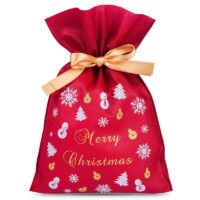 Nonwoven bags sized 20 x 30 cm, with Christmas-themed print Christmas bag