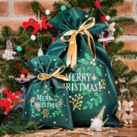 Nonwoven bags sized 20 x 30 cm, with Christmas-themed print All products