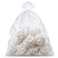 Organza bag 50 x 65 cm - white Large bags 50x65 cm