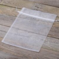 Organza bag 50 x 65 cm - white White bags