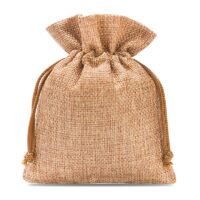 Burlap bag 15 cm x 20 cm - light brown Brown bags