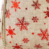 Burlap bag 18 cm x 24 cm - natural / stars All products