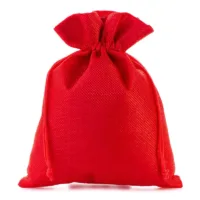 5 pcs Burlap bag 18 x 24 cm - red 31 Burlap bag 18 x 24 cm - red Medium bags 18x24 cm