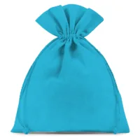 5 pcs Cotton pouches 15 x 20 cm - turquoise 30 Cotton pouches 15 x 20 cm - turquoise Turquoise bags