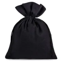 5 pcs Cotton pouches 18 x 24 cm - black 31 Cotton pouches 18 x 24 cm - black Medium bags 18x24 cm