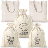 Grocery like linen bags (3 pcs) and cotton shopping bags (2 pcs) (EN) Cotton bags