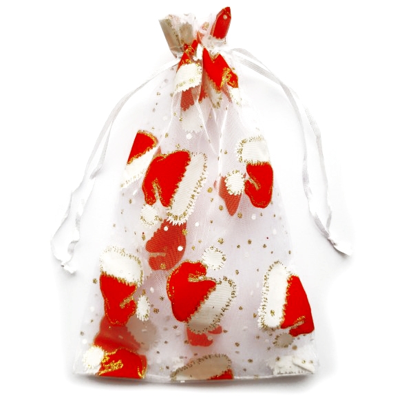 Organza bags 26 x 35 cm - Christmas Printed organza bags