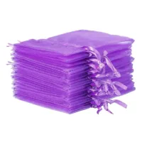 Organza bags 26 x 35 cm - dark purple Fruit bags