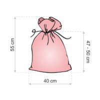 Organza bags 40 x 55 cm - light pink For children