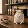 Cotton bags perfect for storing dried herbs and aromas in the kitchen.