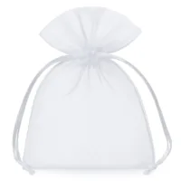 25 pcs Organza bags 5 x 7 cm - white 4