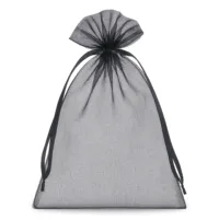 10 pcs Organza bags 15 x 20 cm - black 15