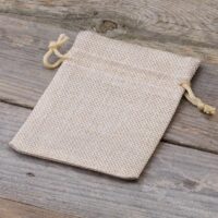 Burlap bag 10 x 13 cm - light natural Easter