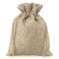 Burlap bag 12 cm x 15 cm - natural Lavender pouches