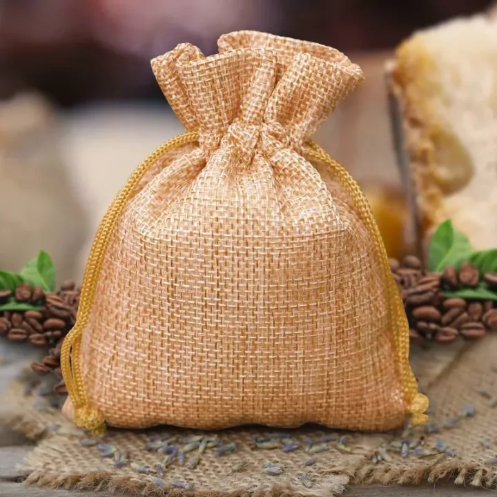 Burlap bag 13 cm x 18 cm - light brown Halloween