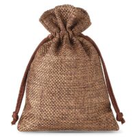 Burlap bag 13 x 18 cm - dark natural Brown bags